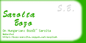 sarolta bozo business card